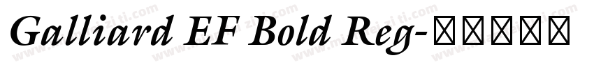 Galliard EF Bold Reg字体转换